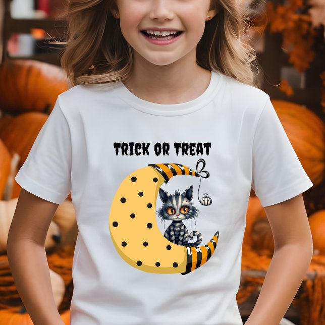 Spooky Cute Ghost Kitten Bus eller godis T Shirt (Skapare uppladdad)