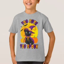 Spooky Cute Halloween Cat Graphic Tee