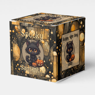 Spooky Cute Halloween Cat Personlig Presentaskar