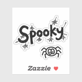 Spooky Cute Halloween Doodle Sticker Klistermärken