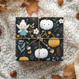 Spooky Cute Halloween Fairy med Pastel Pumpkins Presentpapper