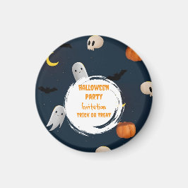 Spooky Cute Halloween fest Bus eller godis Magnet
