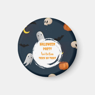 Spooky Cute Halloween fest Bus eller godis Magnet