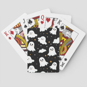 Spooky Cute Halloween Ghost Cloudy Star Himmel Casinokort
