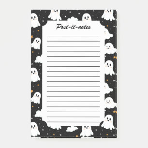 Spooky Cute Halloween Ghost Cloudy Star Himmel Post-it Block