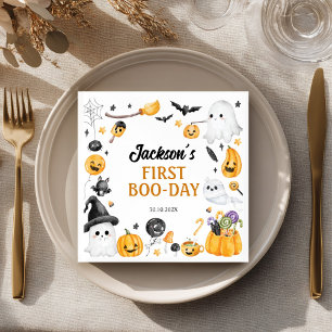 Spooky Cute Halloween Ghost Födelsedagsfest Napkin Pappersservett
