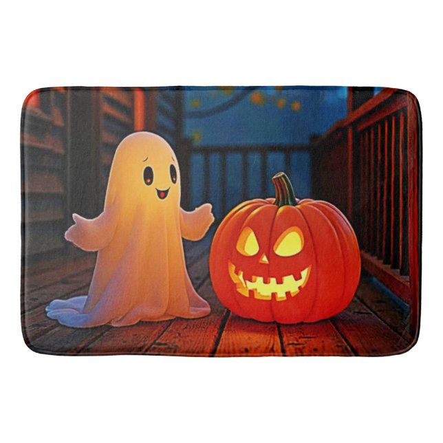Spooky Cute Halloween Glow Design Badrumsmatta (Framsidan)