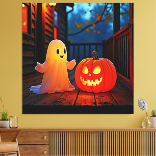 Spooky Cute Halloween Glow Design Canvastryck