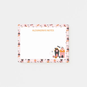 Spooky Cute Halloween Haunted Houses Post-it Block