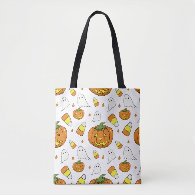 Spooky Cute Halloween Kids Travel Tote Bag Tygkasse (Framsida)