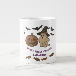 Spooky Cute Halloween Mugg - Boos, Fladdermus & Tr Jumbo Mugg