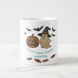Spooky Cute Halloween Mugg - Boos, Fladdermus & Tr Jumbo Mugg