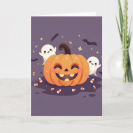 Spooky Cute Halloween Party Greeting Card – 5x7 Kort