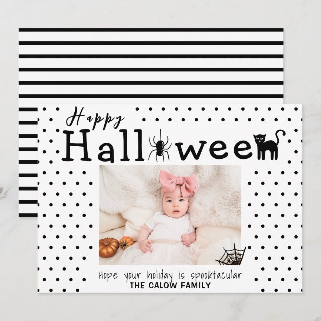 Spooky Cute Halloween Photo Meddelande (Fram/baksida)