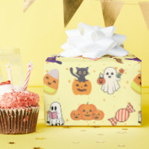 Spooky-Cute Halloween Roligt Wrapping Papper