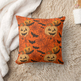 Spooky Cute Halloween Seamless Mönster Kudde