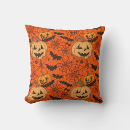 Spooky Cute Halloween Seamless Mönster Kudde