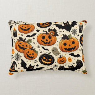 Spooky Cute Halloween Seamless Mönster Prydnadskudde