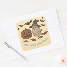Spooky Cute Halloween Sticker - Boos, Fladdermus o Fyrkantigt Klistermärke