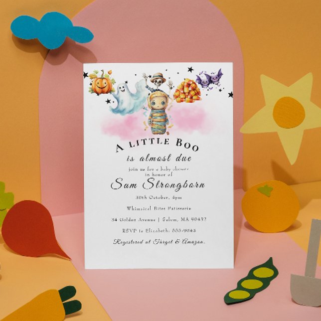 Spooky & Cute Halloween-Thame Baby Shower Inbjudan (Skapare uppladdad)