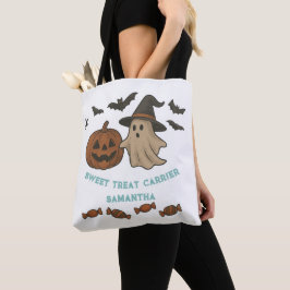 Spooky Cute Halloween Tote - Spöken, Fladdermus &  Tygkasse