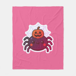 Spooky Cute Kawaii Halloween Spider Fleecefilt