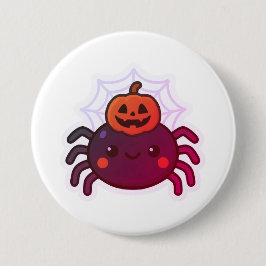 Spooky Cute Kawaii Halloween Spider Knapp