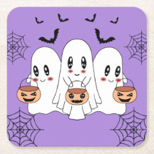 Spooky Cute Kawaii Tecknad Ghost Halloween fest