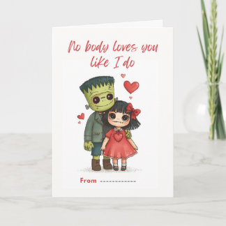 Spooky Cute Monster & Bride Card Kort
