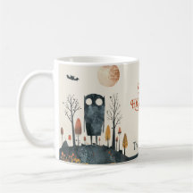 Spooky Cute Monster Fall Scenery Happy halloween