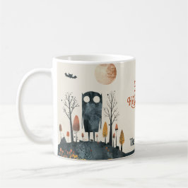 Spooky Cute Monster Fall Scenery Happy halloween Kaffemugg