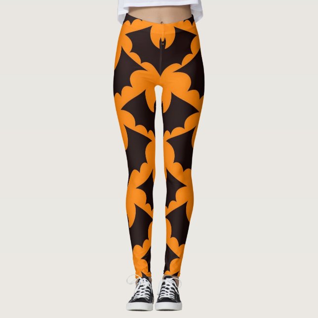 Spooky Cute och Festive Halloween från happy hallo Leggings (Framsida)
