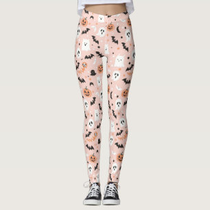 Spooky Cute och Festive Halloween från happy hallo Leggings