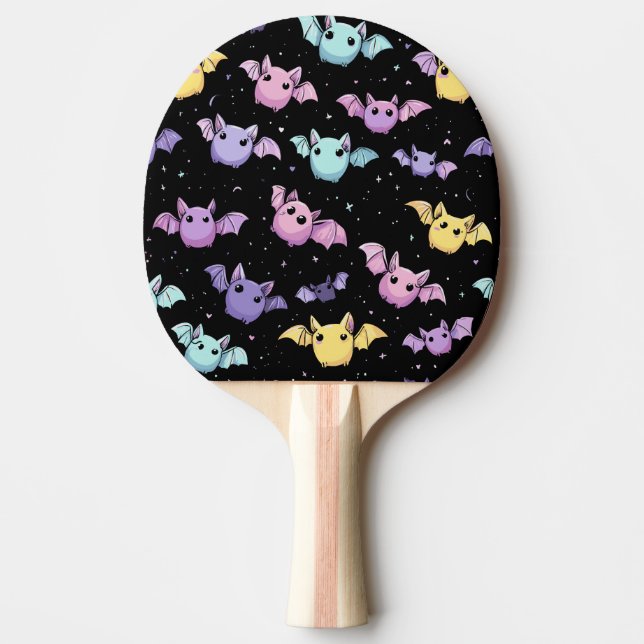 Spooky Cute Pastel Bats – Kawaii Gothic Style Pingisracket (Framsidan)