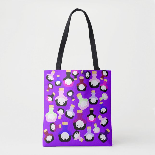 Spooky Cute-Plockan Din Poison Halloween Tote Tygkasse (Framsida)