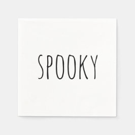 Spooky. Cute simple typography Halloween fest Pappersservett