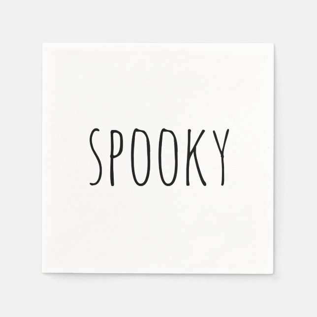 Spooky. Cute simple typography Halloween fest Pappersservett (Framsidan)