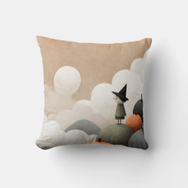Spooky Cute Witch Art Halloween Nursery Kudde