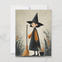 Spooky Cute Witch Watercolor Halloween