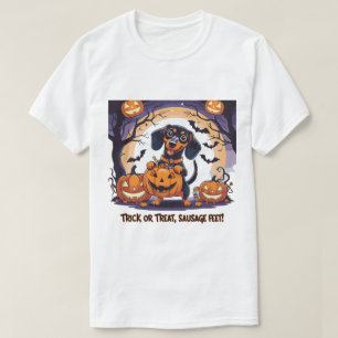 Spooky Dachshund Älskare Halloween Graphic T Shirt