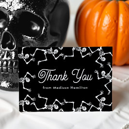 Spooky Dancing Skeleton Baby Shower Tack Kort