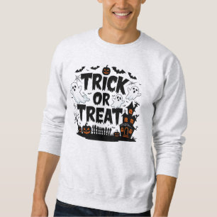 Spooky decor och roligt Halloween treats! Lång Ärmad Tröja