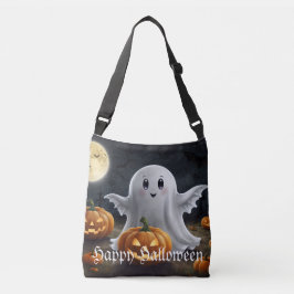 Spooky Delight: Ghokoste Halloween Roligt Tote Axelväska