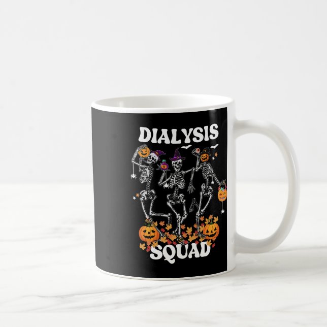 Spooky Dialysis Squad Nurse Skeleton Dancing Dialy Kaffemugg (Höger)