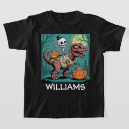 Spooky Dino Rider - Skeleton på Mummy T-Rex T Shirt