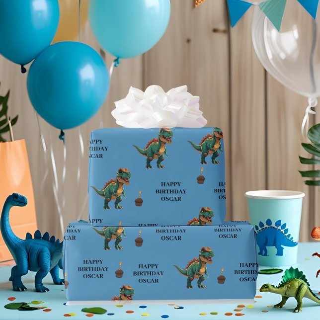 Spooky Dinosaur Halloween Birthday Presentpapper (Skapare uppladdad)