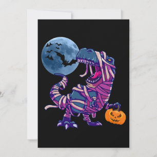 Spooky Dinosaur Halloween Dinosaur TRex med Pumpk Inbjudningar