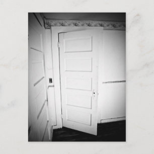 Spooky Door Postcard Vykort