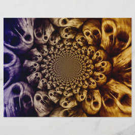 Spooky Döskallar Lila Black Abstrakt-popup