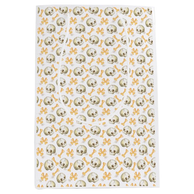 Spooky döskallar och ben Halloween mönster Wrappin (Framsidan)